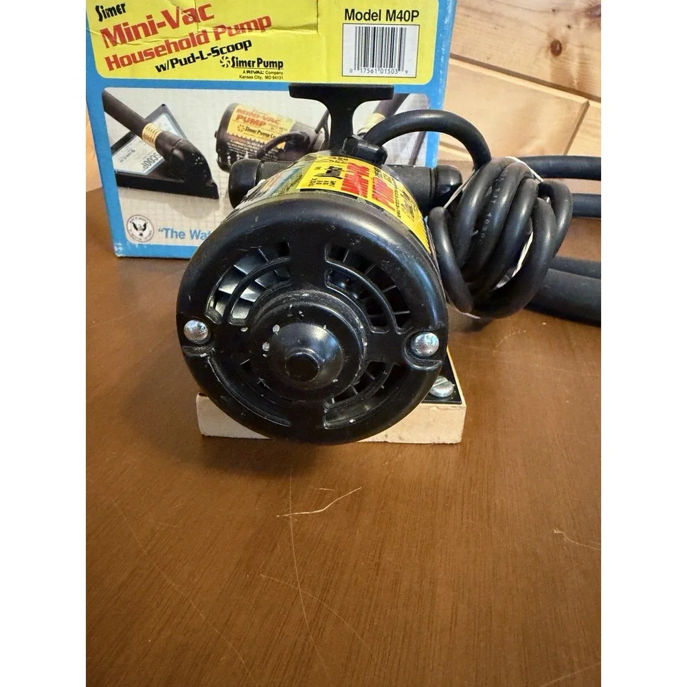 Simer Mini-Vac M40 Portable Utility Pump For Waterbeds And Multi Use